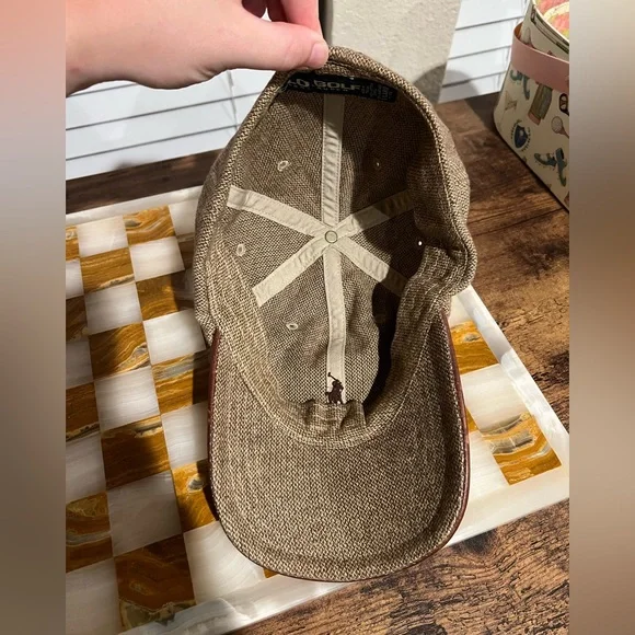 Vintage Polo Golf Ralph Lauren Tweed and Leather Hat - Picture 3 of 7